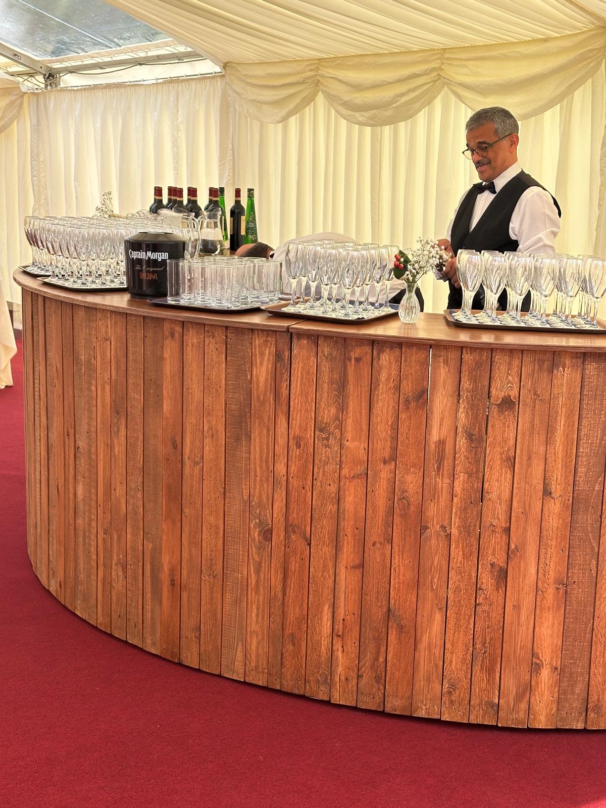 Semi Circular Rustic Bar - Image 2