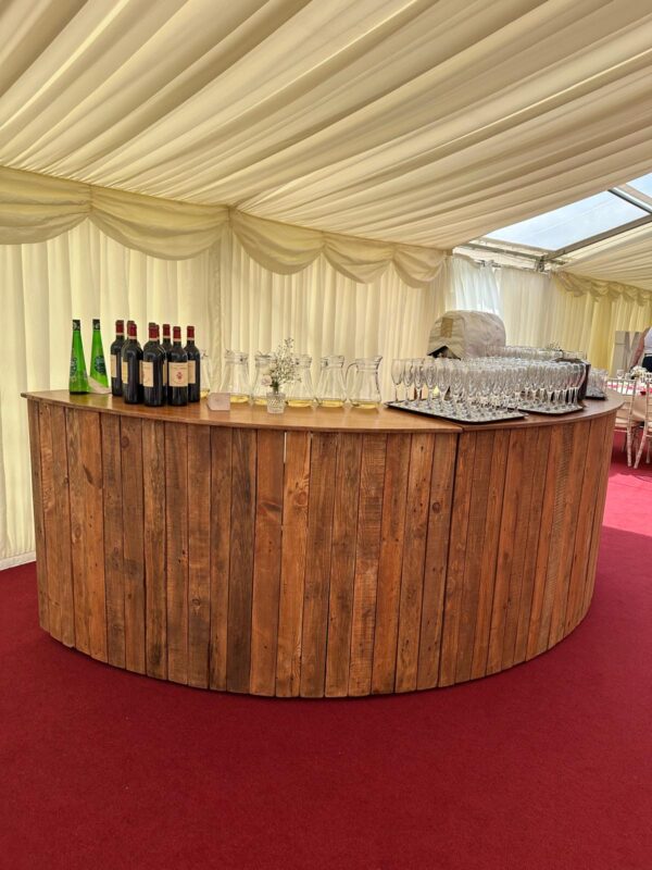 Semi Circular Rustic Bar