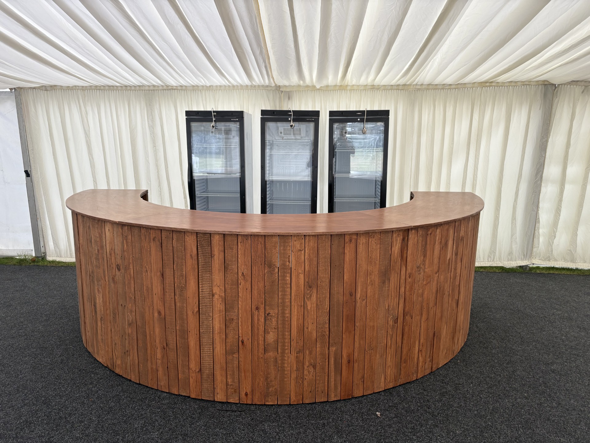 Semi Circular Rustic Bar - Image 3